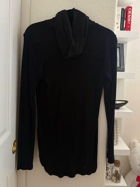 Micheal Stars Black Hooded Long Sleeve Top